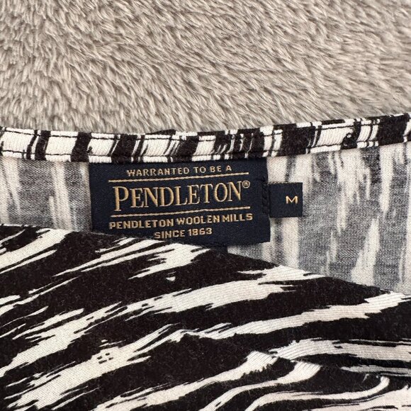 Pendleton Midi Dress Knee Black Women's size MEDIUM Cotton Modal - Picture 4 of 7